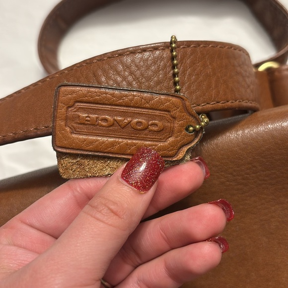 COACH Leather British Tan Pebbled Leather Crossbody Bag - Picture 8 of 8